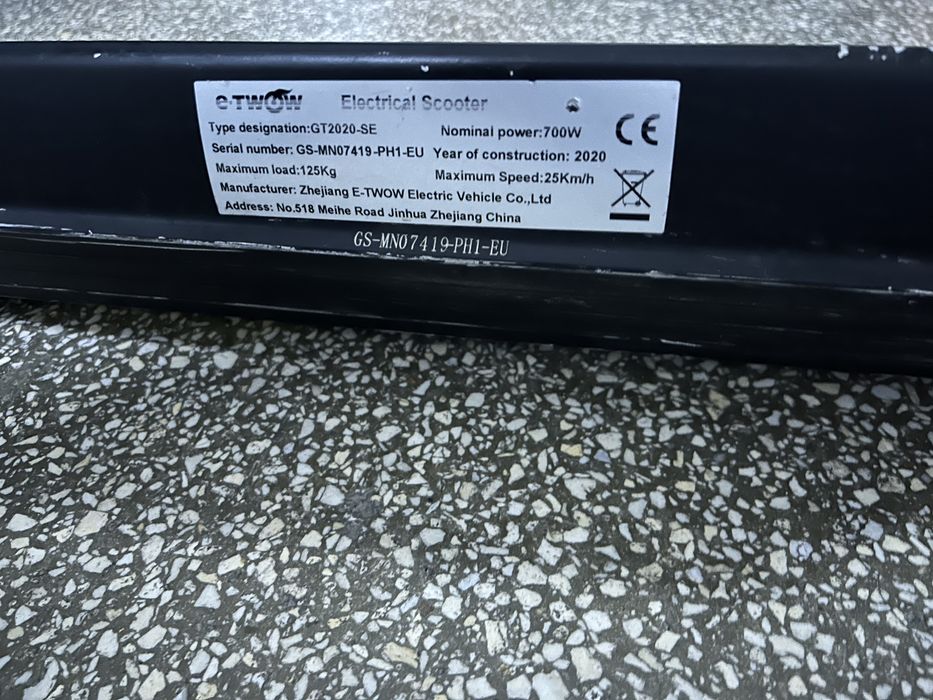 „E-TWOW GT 2020 SE 700W – aproape nouă, foarte puțin folosită”