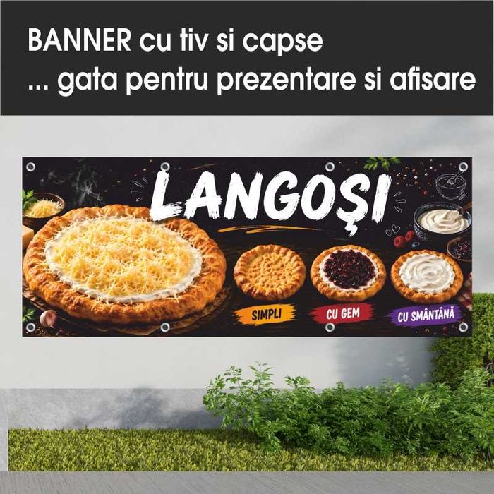 Bannere personalizate cu tematica MICI si BERE, PEPENI, MIERE, LANGOSI, MUST, HOT DOG si alte activitati