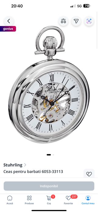 Ceas buzunar Stuhrling mecanism automatic