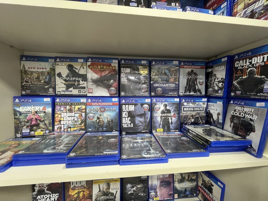 Диски на PS4 разных жанров от 2000 тенге