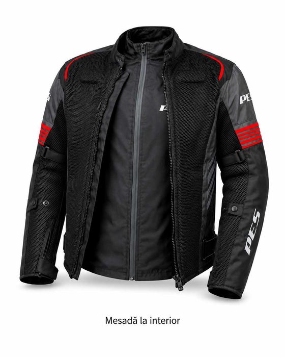 Geacă Moto de Vară PES Grand Air 2.0 cu Protecții CE Level 2 | Certificare AA, Rosu