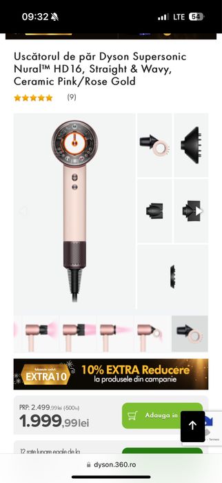 Uscator Dyson Supersonic Nural