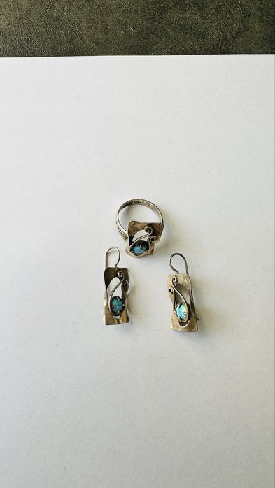 Набор серьги и кольцо