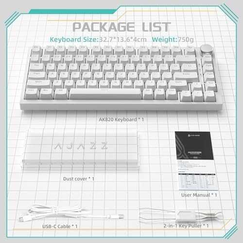 Ajazz AK820 механична клавиатура 75% Hot Swap