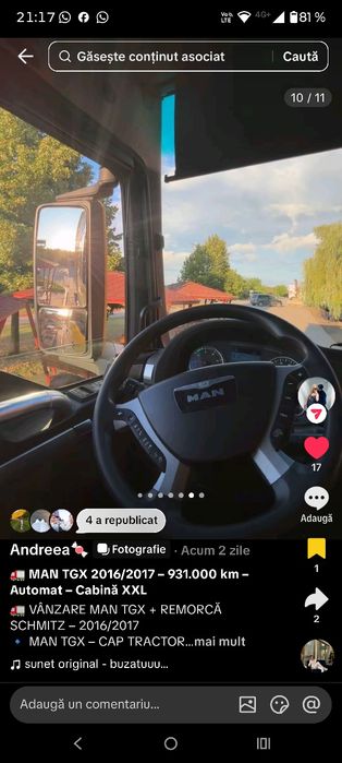 De vânzare  MAN TGX