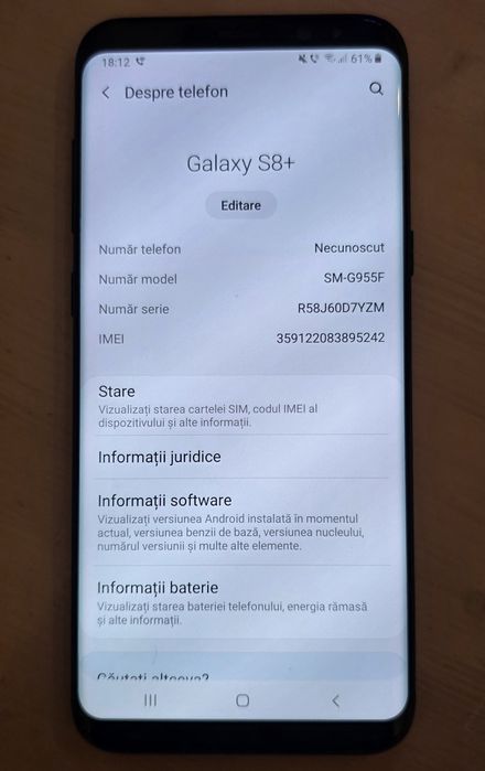 Samsung S8 Plus Black