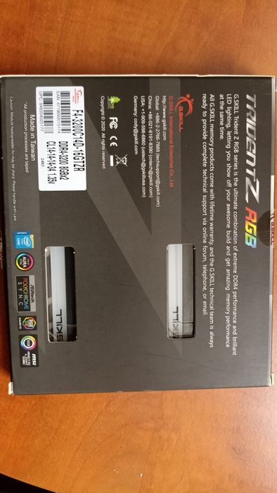 Рам памет 16gb DDR 4 (2x8) G.skill Trident Z F4 3200C14D16GTZR