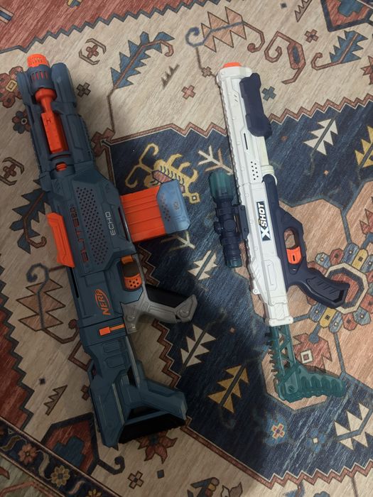 Набор игрушечных автоматов Nerf и X-Shot