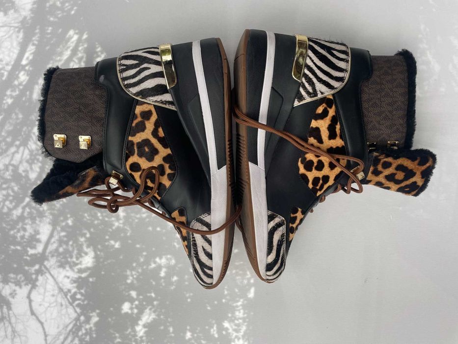 Ghete iarna Michael Kors  piele blana naturala masura 39