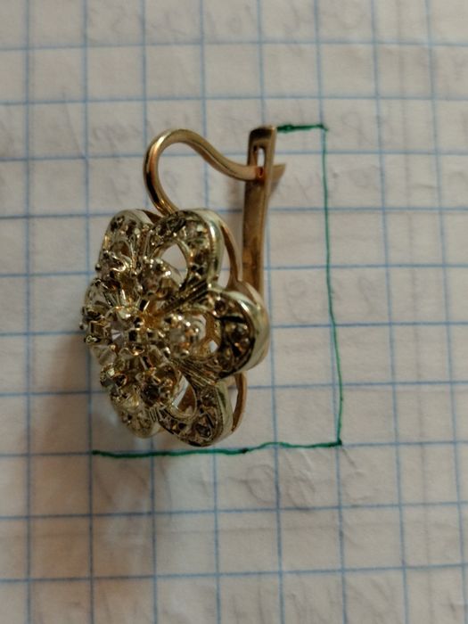 Советские серьги 583 пробы