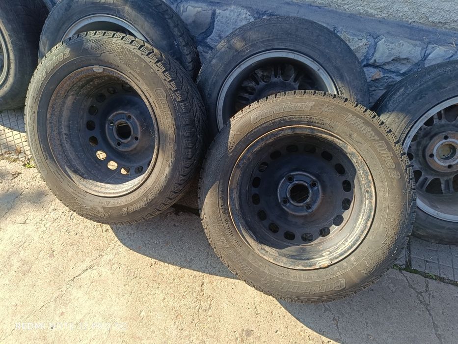 2бр джанти 15 4х108 със зимни гуми Кордиант 195 65 15 от ауди 80 б4