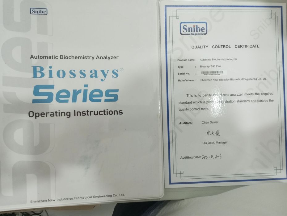 Анализатор BIOSSAYS 240 Plus
Состояние: Б/У но использовался несколько