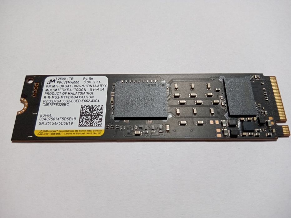 1TB Micron 2500 Nvme SSD Gen4 x4 m.2 2280