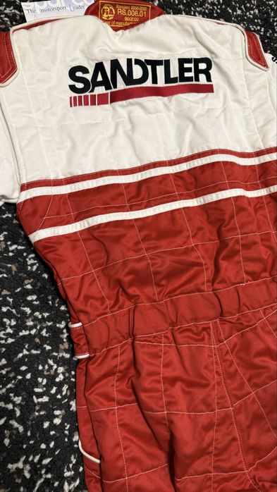 Costum motorsport Sparco-Sandtler original + geanta ,  nou cu eticheta