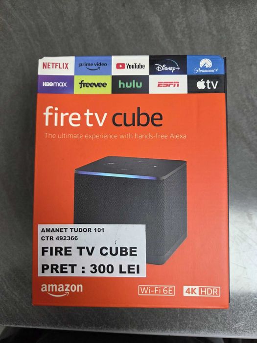 Fire Tv Cube Wifi 6E 4K nou la cutie