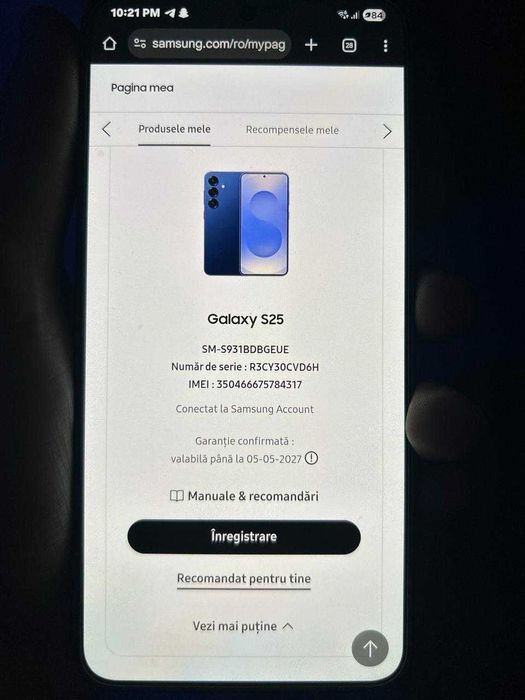 vand/schimb samsung s25 256gb