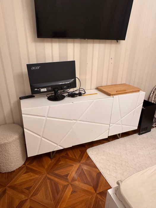 Pat dormitor + noptiere + comoda