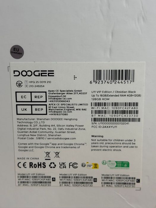 Tableta Doogee U11 VIP Edition / 24 GB Ram / 128 GB Memorie / Noua