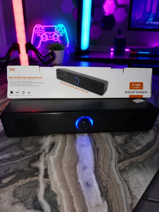 Компактный Soundbar 2.0 для ПК, ноутбука и ТВ | USB + AUX | 5 Вт