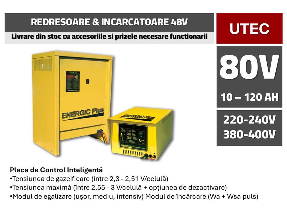 Încărcătoare si redresoare pt. baterii de stivuitoare si industriale
