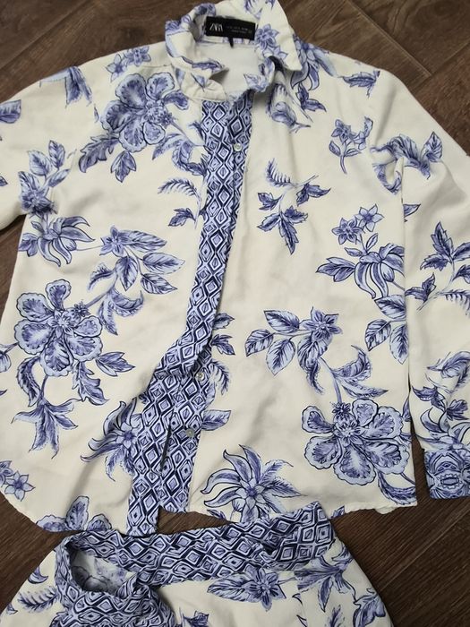 Сет Зара бяло и синьо