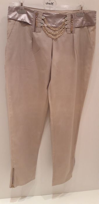 Дамски панталон от памучен сатен