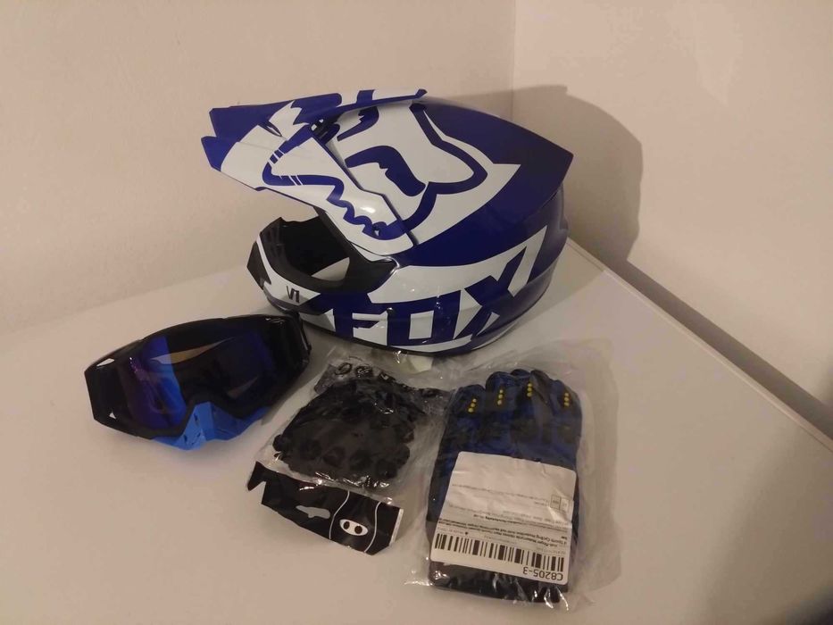 Casti moto off road/atv/enduro +Ochelari+Manusi +cagula