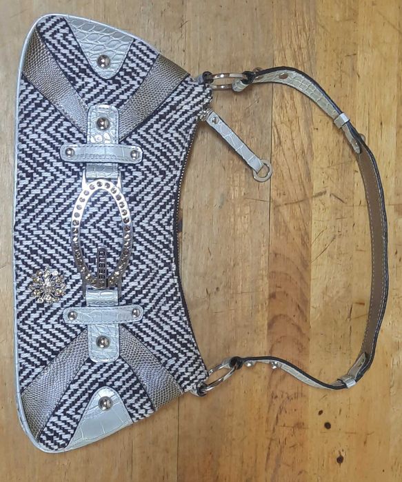 Geanta Guess,material textil și piele