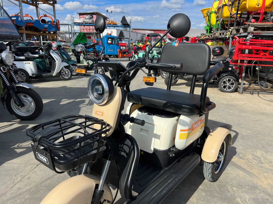 Triciclu electric tuk tuk Thor SXL PRO 1000W cu CIV  nou Agramix