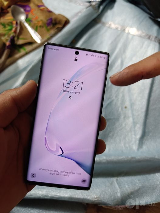 Samsung note 10 5g 12:256 xotira kamchilik yuq idial telifon