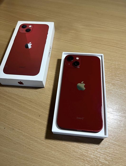 iPhone 13 Red 128Gb, перфектен - 100% Battery Health