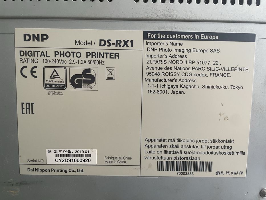 Imprimanta DNP DS-RX1 HS
