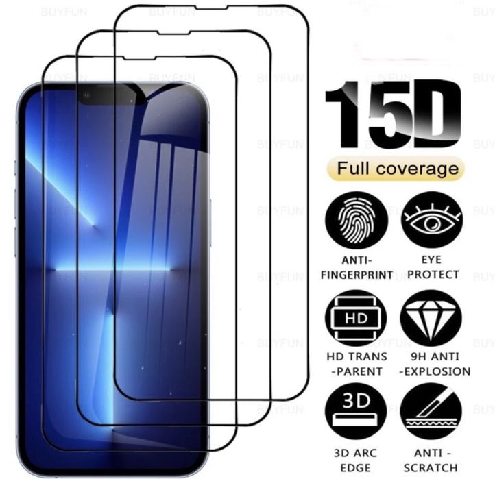 Iphone 14/13/12 MINI PRO MAX Folie Sticla 13D Full Margine Neagra