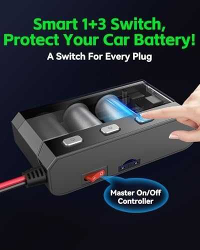 Нов 270W Авто адаптер с 3 гнезда, QC3.0 & PD, 150W бързо зареждане