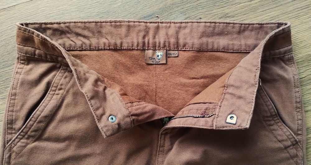 Ватиран зимен панталон 100% памук, р-р 146-152, 10-11 години, като нов