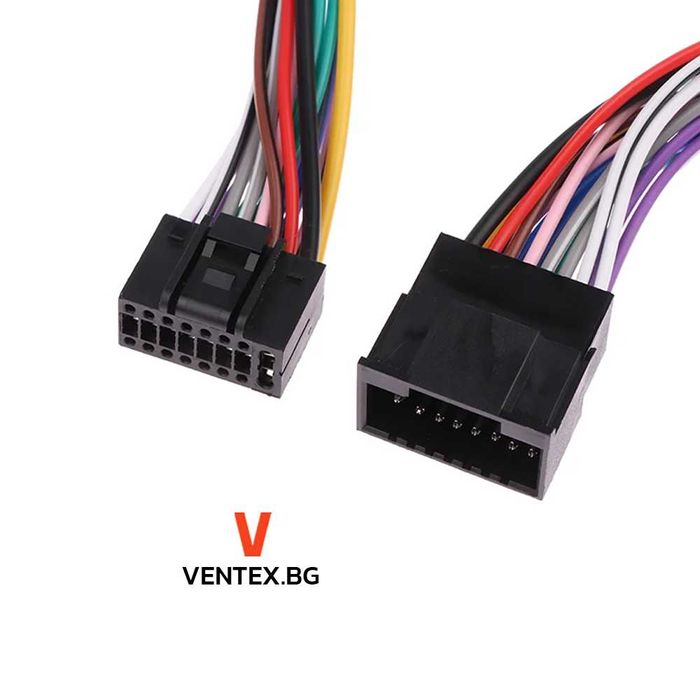 Удължител евро букса за мултимедия андроид универсална ISO 2DIN 16pin