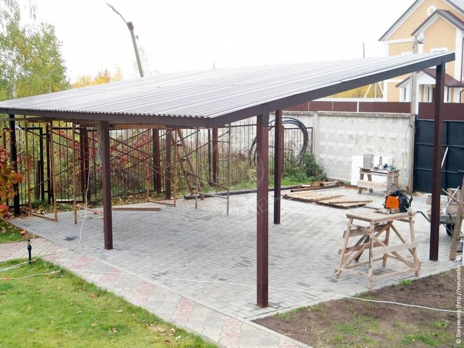 Авто навес. Навесы для автомобилей. гараж