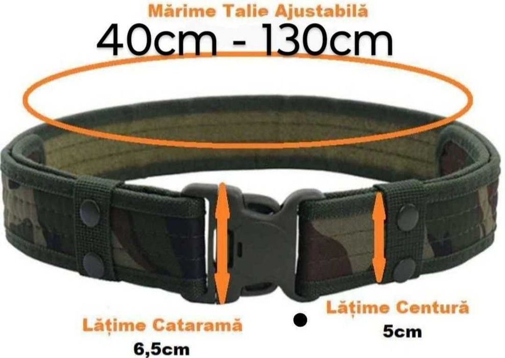 Centura / Curea tactica militara camuflaj, combat, vanatoare, pescuit