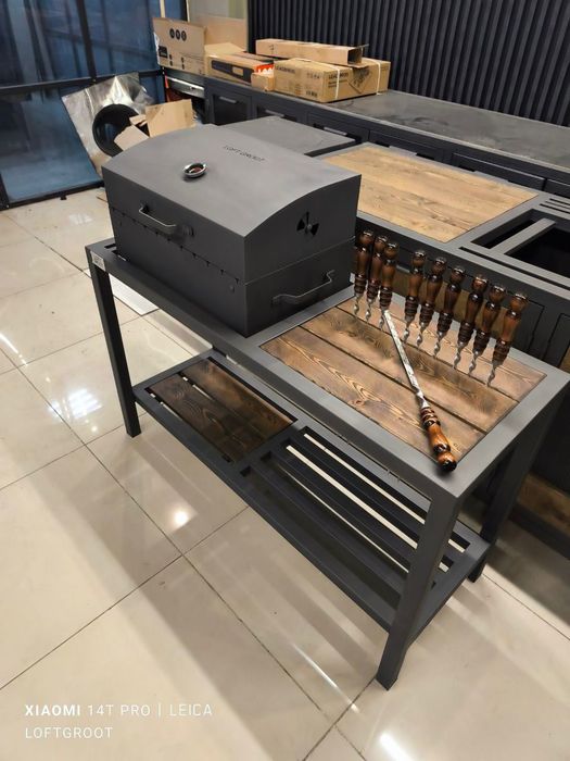 Мангал + шампур (10штук)