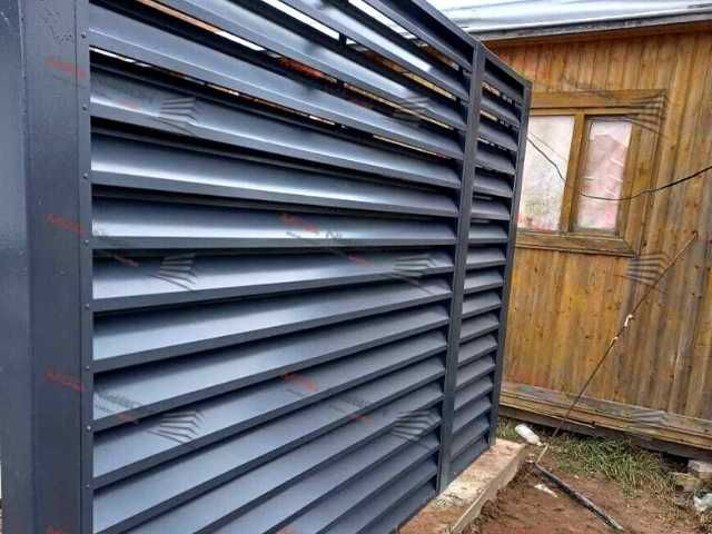 Забор жалюзи из металла
