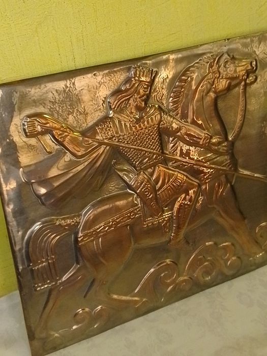 Стара Медна Декоративна Картина , Медно Пано