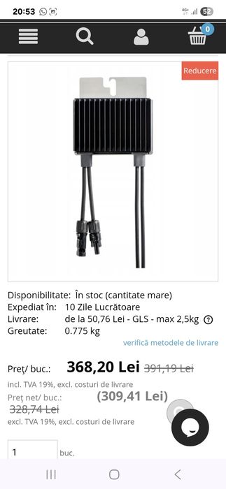 Optimizator panouri solare SOLAR EDGE