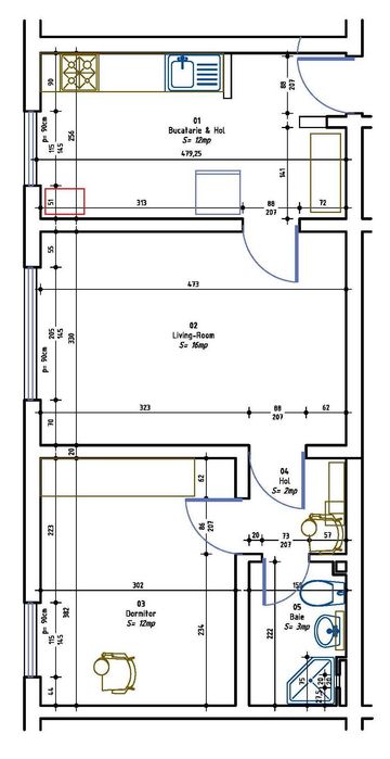 Apartament 2 camere, modernizat