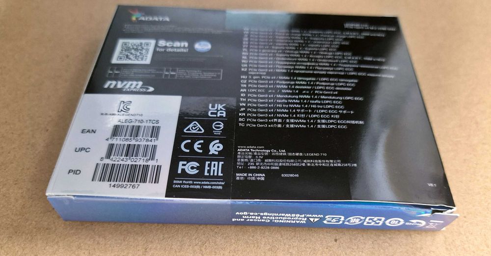 ADATA Legend 710 SSD 1TB PCIe, nou, sigilat