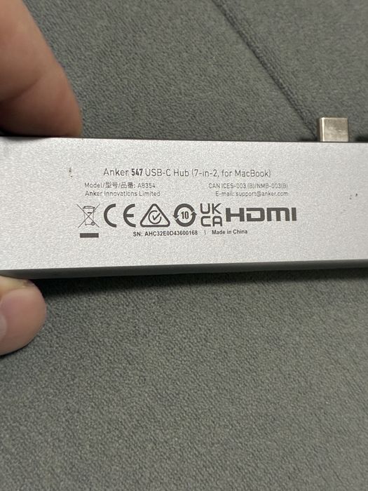 Anker  547 - Usb C Hub за Apple MacBook 7in2 HDMI 4K 60Hz