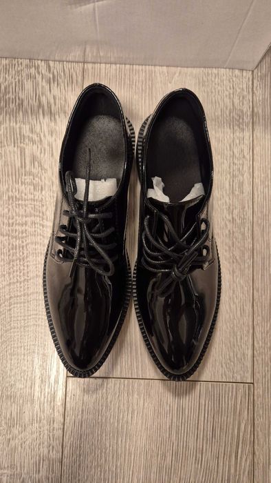Pantofi Oxford noi negri femei