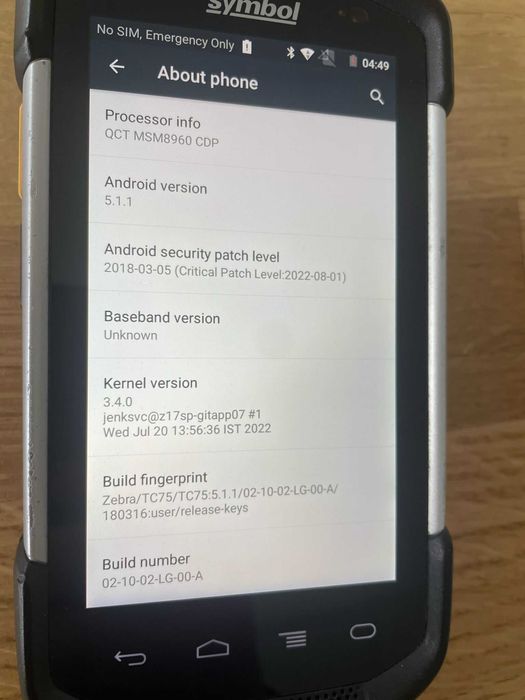 Terminal Zebra TC75 scanner coduri de bare