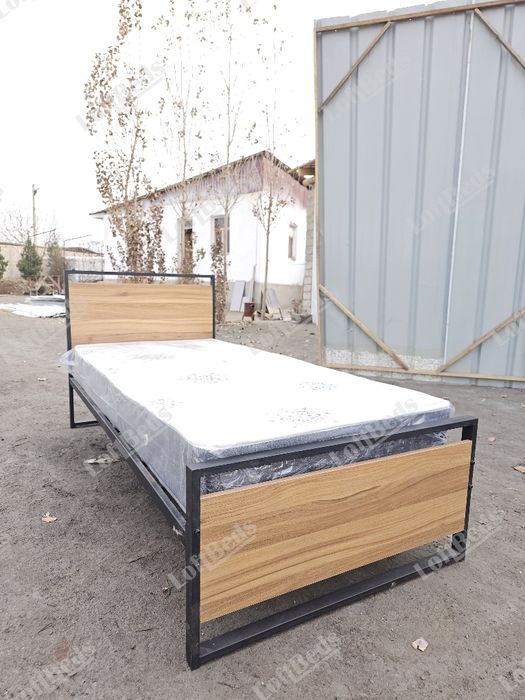 Металлическая Кровать АЛФА в стиле Лофт, в наличии имеется