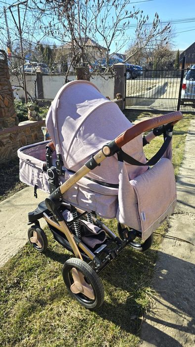 Carucior transformabil 3 in 1 Coccolle Ambra Rose Gold