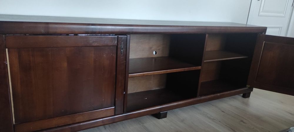 Dulap lemn cireș+ raft suspendat